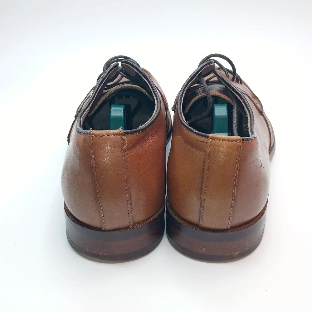Winthrop Brooks Mens Size 8 Brown Leather Apron Split Toe Derby Dress‎ Shoes